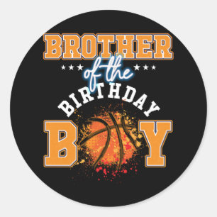 Adesivo Brother Basball Birthday Boy Baller Bday