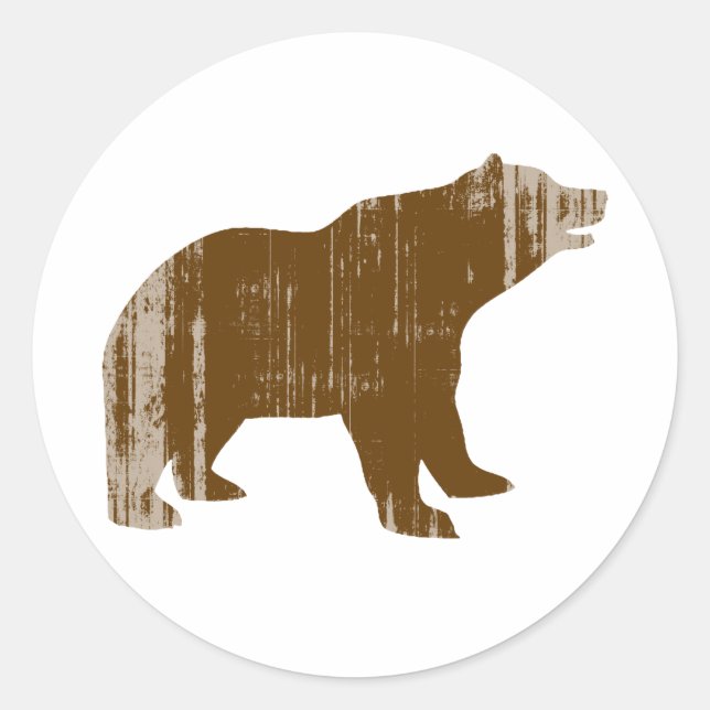 Adesivo BROWN BEAR angustiado (Frente)