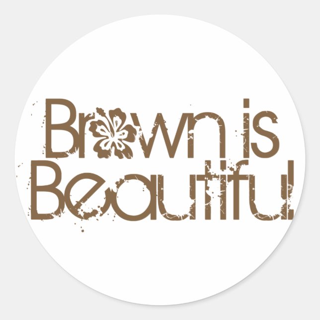 Adesivo Brown é Bonito (Sticker) (Frente)