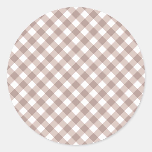 Adesivo Brown Gingham Pattern (Frente)