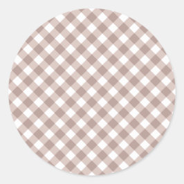 Adesivo Brown Gingham Pattern