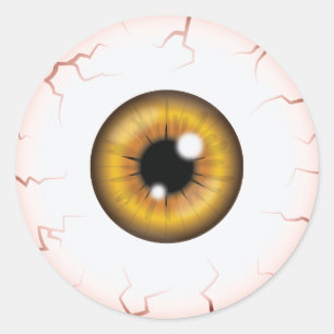 Adesivo Brown Iris Eyeball Assustador Olho De Halloween De