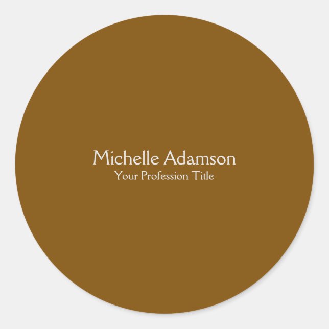 Adesivo Brown Professional Plain Modern (Frente)