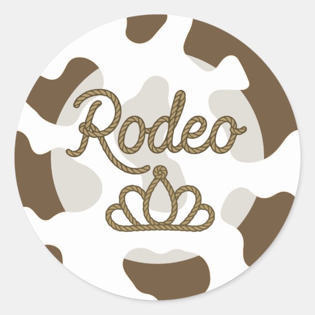 Adesivo Brown Rodeo Queen Country Western Tiara Crown (Frente)