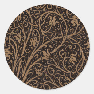 Adesivo Brown Tooling Leather Art Nouveau Floral