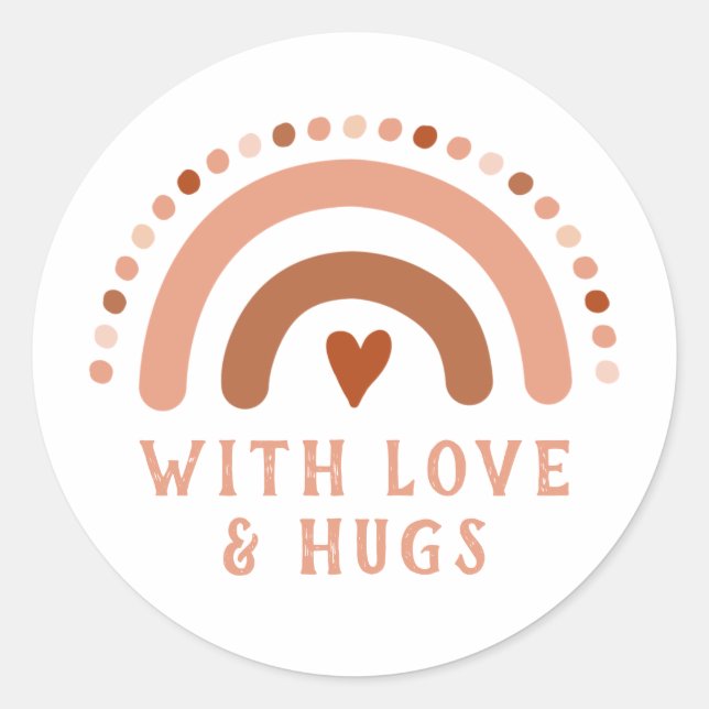 Adesivo Brown Warn Rainbow Heart Spots  Business Card (Frente)