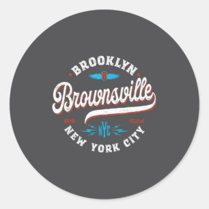 Adesivo Brownsville Brooklyn Nova York Gráfico Vintage Ret