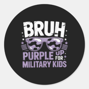 Adesivo Bruce Roxo Para Crianças Militares Filho Militar M