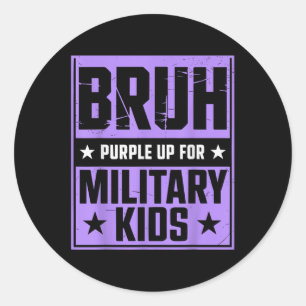 Adesivo Bruce Roxo Para Crianças Militares Filho Militar M