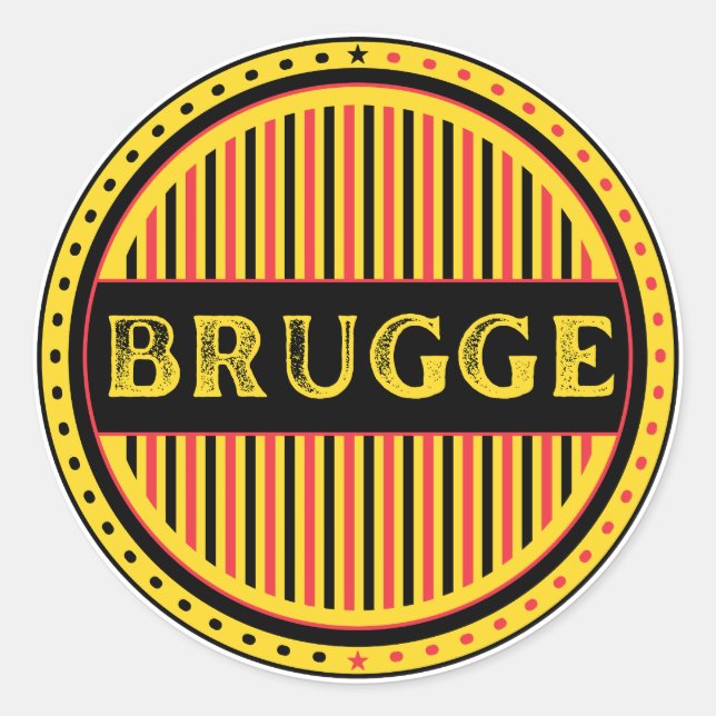 Adesivo Bruges City Pride Emblem – Belgian Identity (Frente)