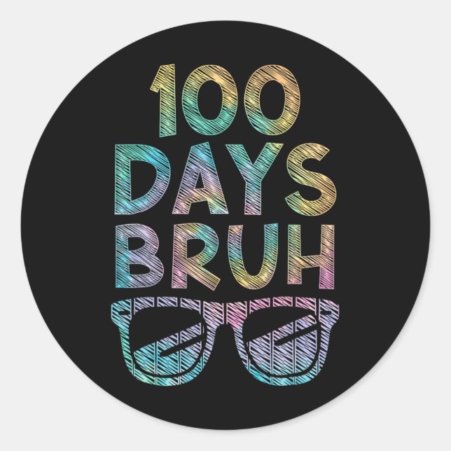 Adesivo Bruh 100 Dias De Escola Feliz 100º Com Pulmões T (Frente)