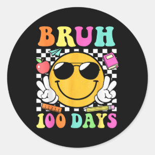 Adesivo Bruh 100 Dias Sorri Enfrentando Crianças Professor