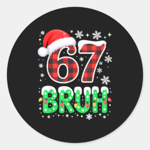 Adesivo Bruh 67 Natal Six Seven 6 7 Meninos Roupas de Nata