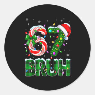 Adesivo Bruh 67 Seis Sete 6 7 Meme Árvore de Natal Candy C