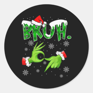 Adesivo Bruh 67 Seis Sete 6 7 Meme Natal Divertido Geração