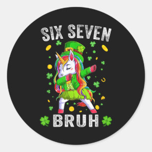 Adesivo Bruh 6 7 meme dia de são patrício seis sete crianç
