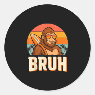 Adesivo Bruh bigfoot meme gráfico meninos homens engraçado