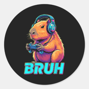 Adesivo Bruh Capivara Divertidos Jogos de Vídeo Capivaras