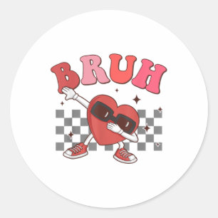 Adesivo Bruh Dabbing Heart Engraçado Boys Namorados Mens