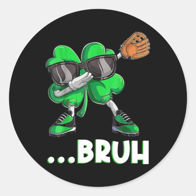 Adesivo Bruh Dabbing Shamrock Sell Men Boy (Frente)