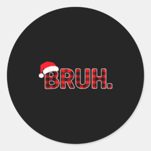 Adesivo Bruh Engraçado Xadrez de Natal Meninos Xmas Paj