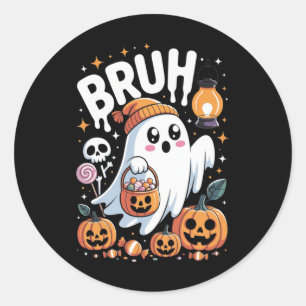 Adesivo Bruh Ghost Halloween Ghost Trick Ou Treine Kid