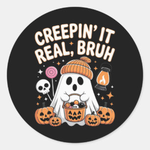 Adesivo Bruh Ghost Halloween Ghost Trick Ou Treine Kid
