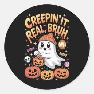 Adesivo Bruh Ghost Halloween Ghost Trick Ou Treine Kid