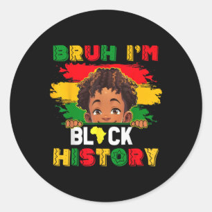 Adesivo Bruh I Am Black History Month African American Men