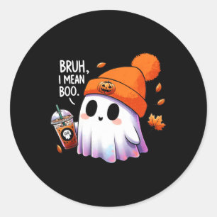 Adesivo Bruh I Quero Dizer Boo Dia de as Bruxas engraçado