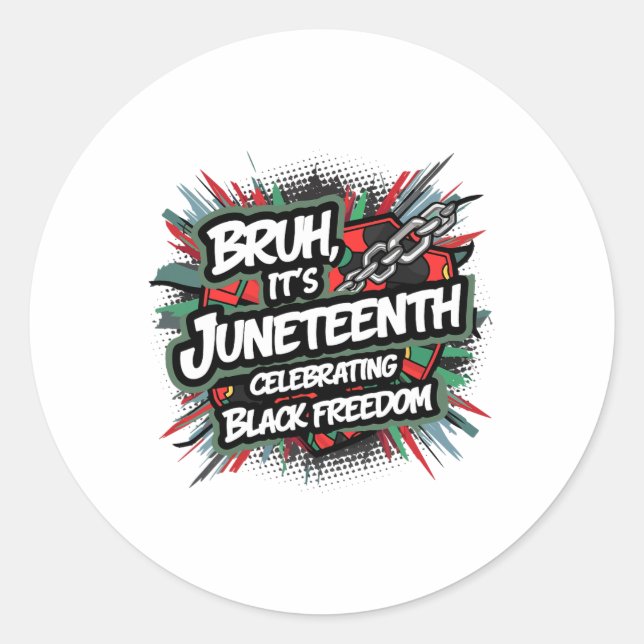Adesivo Bruh Juneteth Black (Frente)