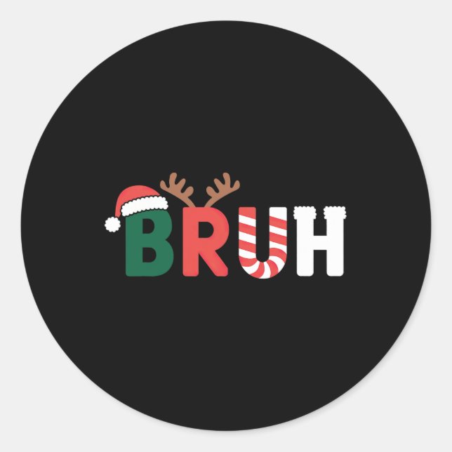 Adesivo Bruh Meme Christmas (Frente)