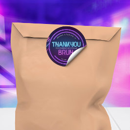 Adesivo Bruh Neon Arcade Videos games Aniversário Obrigado