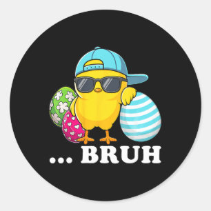 Adesivo Bruh Pintinho Dabbing Felz pascoa Day Boys Girl