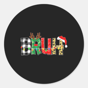 Adesivo Bruh Rudolph Reindeer Natal Pijamas Holiday Xm