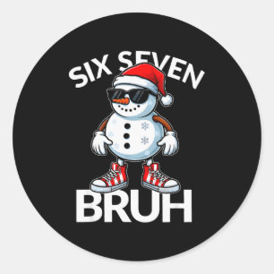Adesivo Bruh Seis Sete 6 7 Meme Natal Divertido Xmas Homen