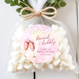 Adesivo Brunch De Champanhe Rosa E Chá de panela De Borrac