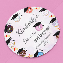 Adesivo Brunch de Formatura Donuts e Diplomas