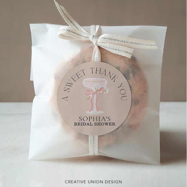 Adesivo Brunch e Champanhe Bubbly Lembrancinhas de Chá de  (Criador carregado)