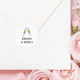 Adesivo Brunch e Champanhe Dourado com Falsa Cintura de Fa