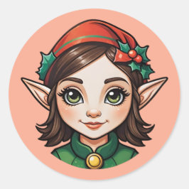 Adesivo Brunette Elf Portrait