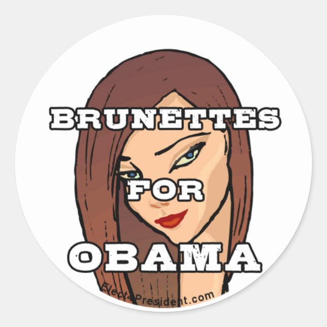 Adesivo Brunettes para Obama Stickers (Frente)