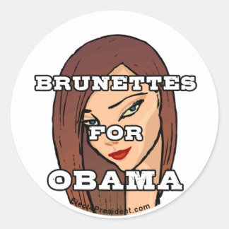 Adesivo Brunettes para Obama Stickers