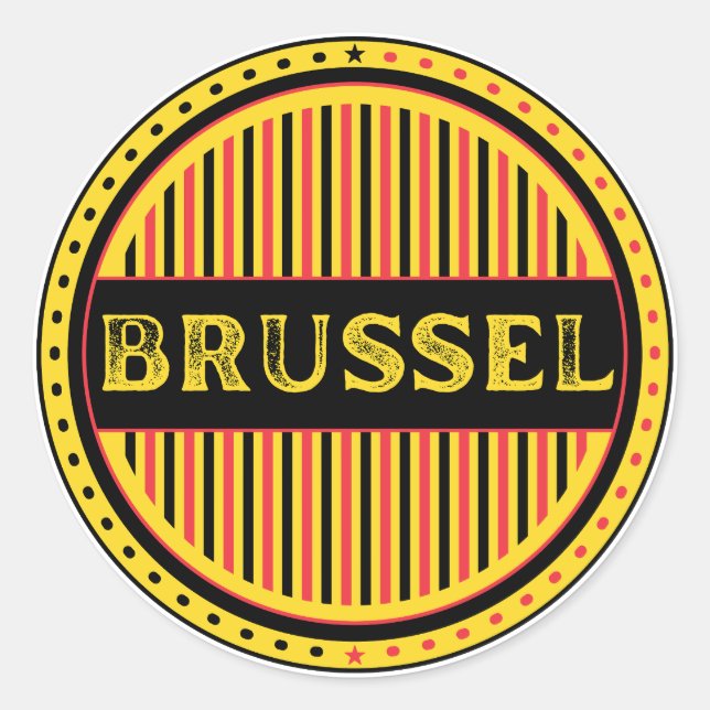Adesivo Brussel City Pride Emblem – Belgian Identity (Frente)