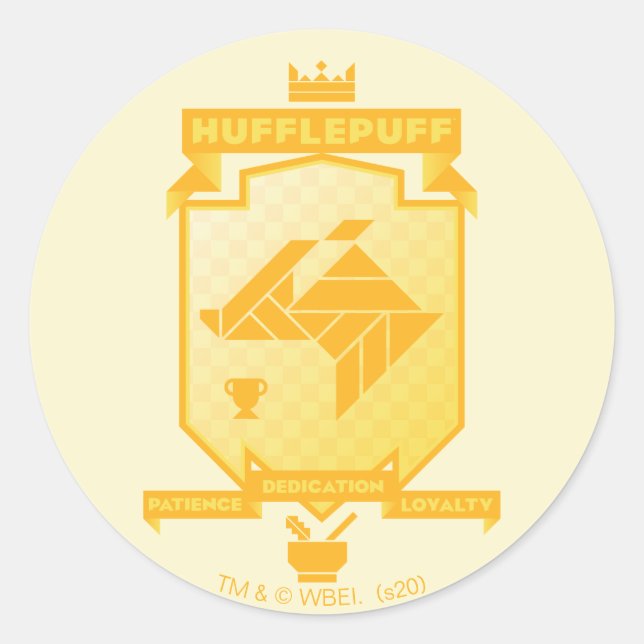Adesivo Brutalist HUFFLEPUFF™ Crest (Frente)