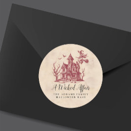 Adesivo Bruxa Assombrada Vintage Halloween Party