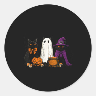 Adesivo Bruxa Assustadora Gato Preto Abóbora de Halloween 