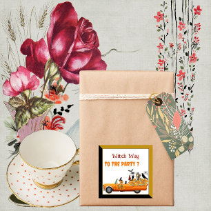 Adesivo Bruxa Caminho para a Festa do Halloween Equipe Gat