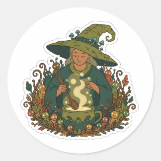 Adesivo Bruxa Caprichosa da Floresta | Cozinhando Magia Ac