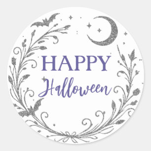 Adesivo Bruxa Caprichosa Wicca Prateada Brilho Halloween